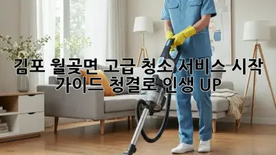 김포 월곶면 고급 청소 서비스✨ 시작 가이드: 💎청결로💎 인생 UP!